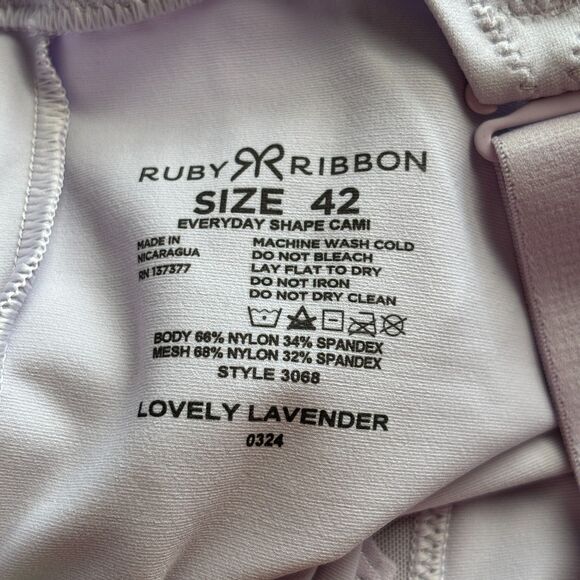 Ruby Ribbon NEW Everyday Shape Cami Lovely Lavender Level 3 Support Size 44 I177 - Picture 6 of 7